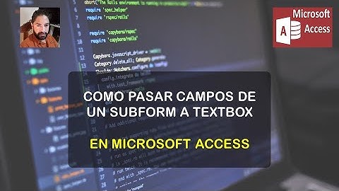 MICROSOFT ACCESS Pasar datos de un subform a textbox de otro formulario