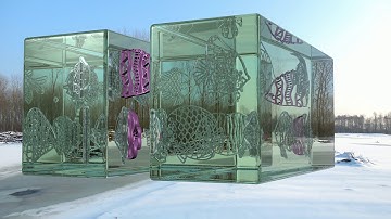 OctreeSolid ray tracing glass refraction: AirFish 4K-version