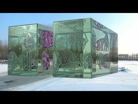 OctreeSolid ray tracing glass refraction: AirFish 4K-version