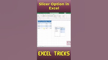 👍Slicer option in Excel👍 #shorts #youtubeshorts #excel