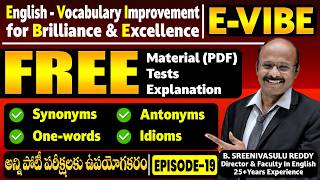 E-VIBE - Free Vocabulary Test - 19 Explanation by Director Sir