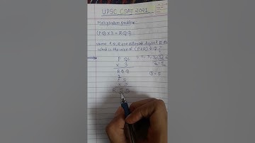 UPSC Csat 2021.  (PQ)×3=RQQ.  where p q r are different digits and R is not equal to zero.(P+R)÷Q=?