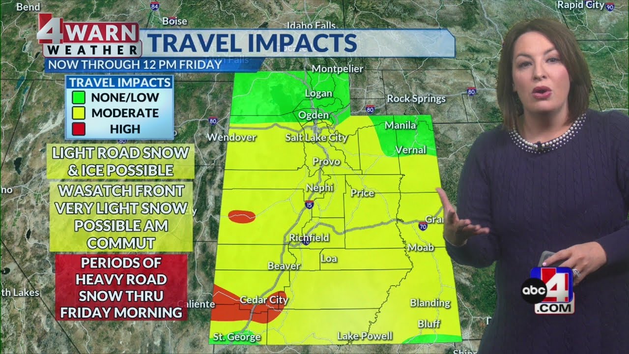 Snow returns to central and southern Utah - YouTube