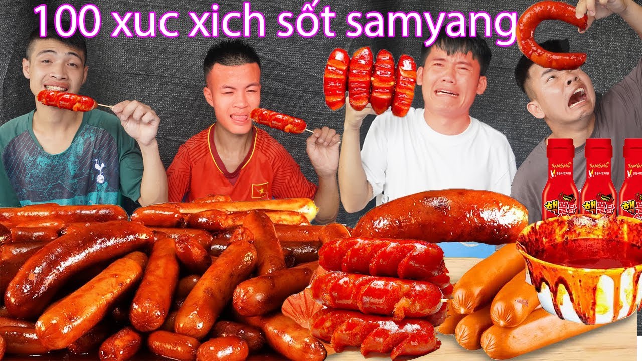Hưng Troll | Thử Thách Người Cuối Cùng Ngừng Ăn Xúc Xích Sốt Cay Samyang x2 Thắng Nhận 500$