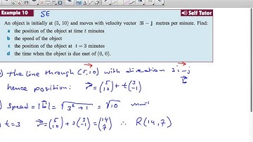 IB Vectors Position Speed Velocity of object
