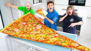 Eating The World’s Largest Slice Of Pizza - Challenge