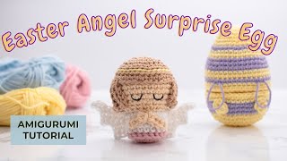 How to crochet a little angel | Easter Angel amigurumi pattern inside an Easter egg!