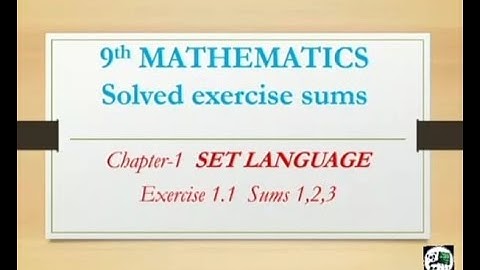 How to solve 9th Maths in easiest way in Tamil | CH-1 SET LANGUAGE | Exercise 1.1 | Sums 1,2,3 |
