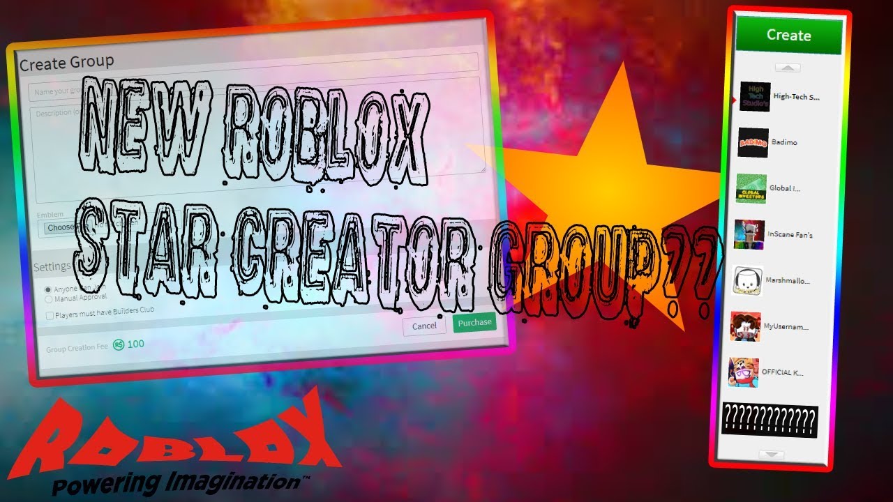 New Roblox Creator Star Program Group Youtube - official roblox star video creator group link