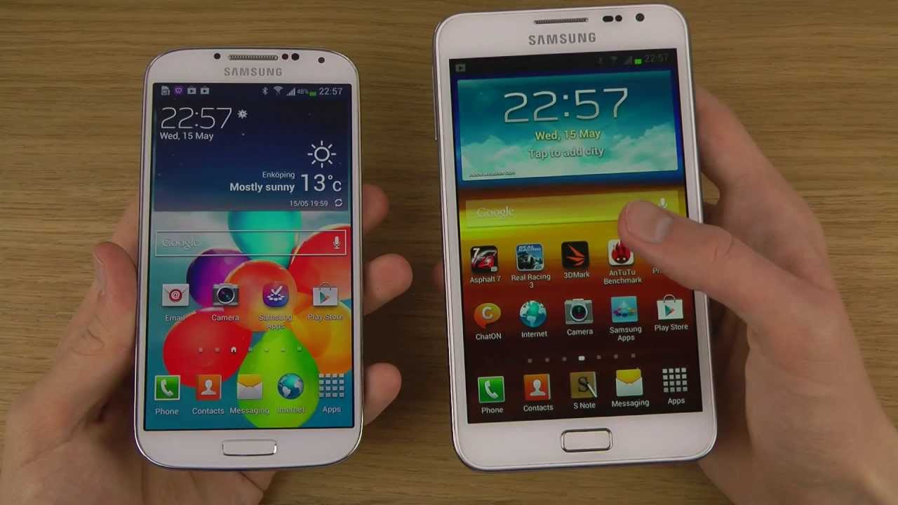 Samsung Galaxy S4 Vs Samsung Galaxy Note Review Youtube