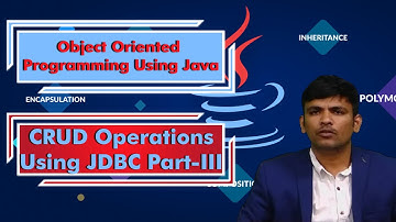 LEC 30 | OOPS | CRUD Operations Using JDBC Part-III | Update Operation  by  Mr. P. Purushotham