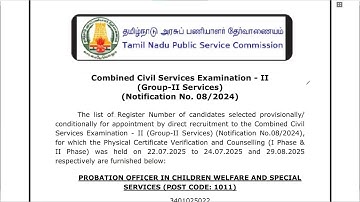 Group II/IIA | Final Result | 2024 | Suresh IAS Academy