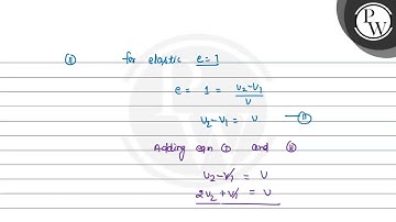 A particle of mass \( m \) moving with a speed \( v \) hits elastic...