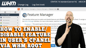 HOW TO ENABLE/DISABLE FEATURE IN USER