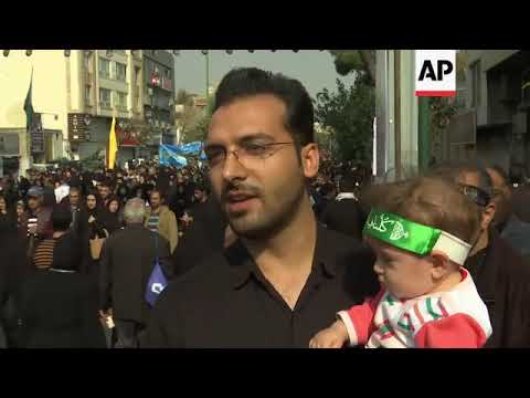 شیعیان ایرانی با برگزاری مراسم راهپیمایی در تهران مراسم اربعین را گرامی داشتند