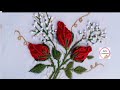 46- Hand embroidery rose buds| Brazilian embroidery rosebuds | design by NJ's Creations