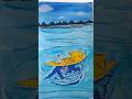 sailing through serenity🛶🌊 #painting #drawing #watercolor #nature #art #sea #shorts