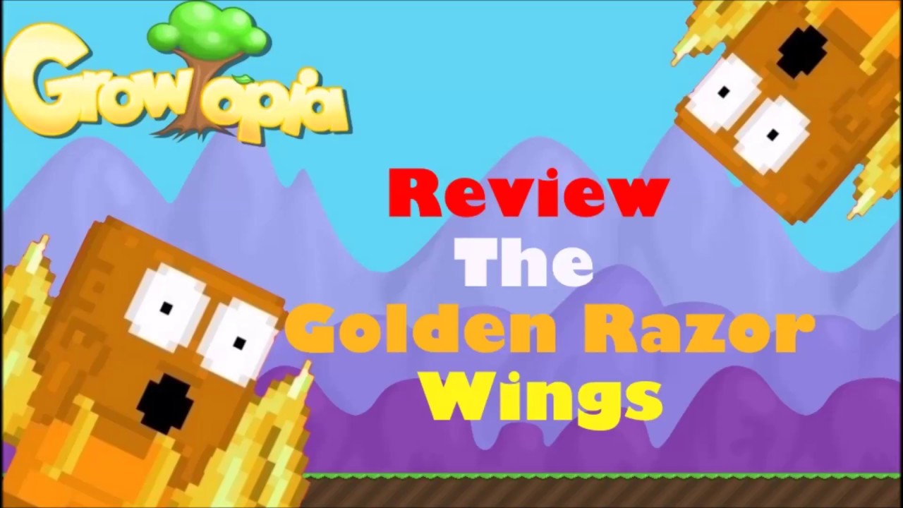 Growtopia | Review | Reviewing The Golden Razor Wings - YouTube