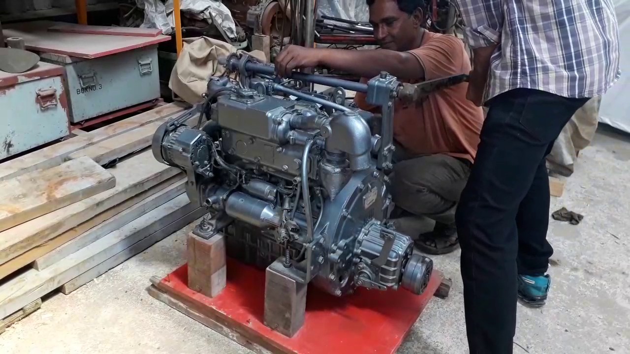 Yanmar 3Jh30a test run hand cranking