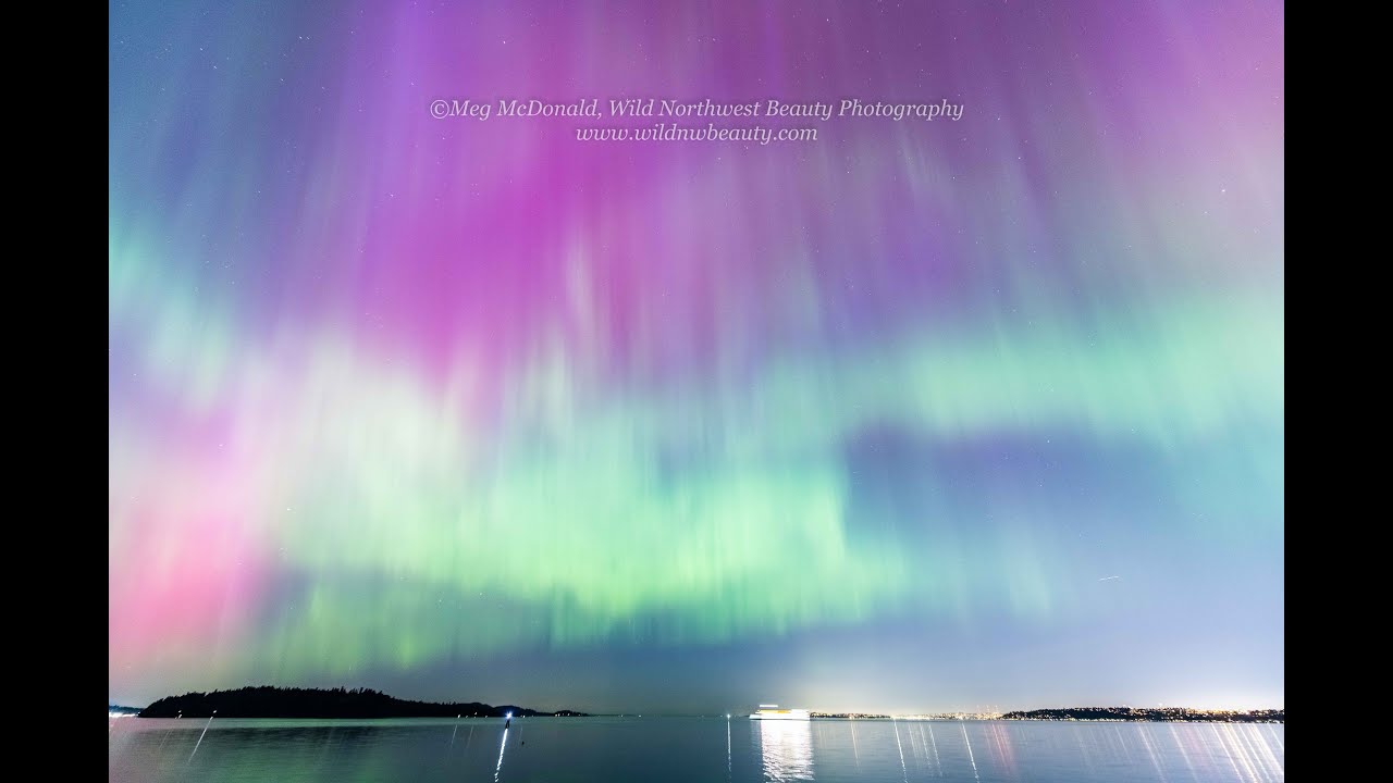 Spectacular Aurora over Seattle: May 10-11, 2024 (4K Time