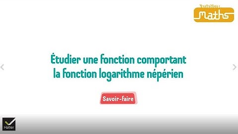 Maths Tle : Étudier une fonction comportant la fonction logarithme népérien