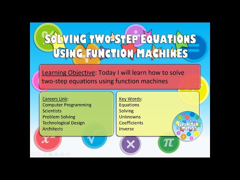 Solving Two-Step Equations using Function Machines - YouTube