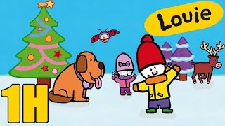 1 hour of Louie : Winter compilation #2 | Learn to draw, cartoon for children