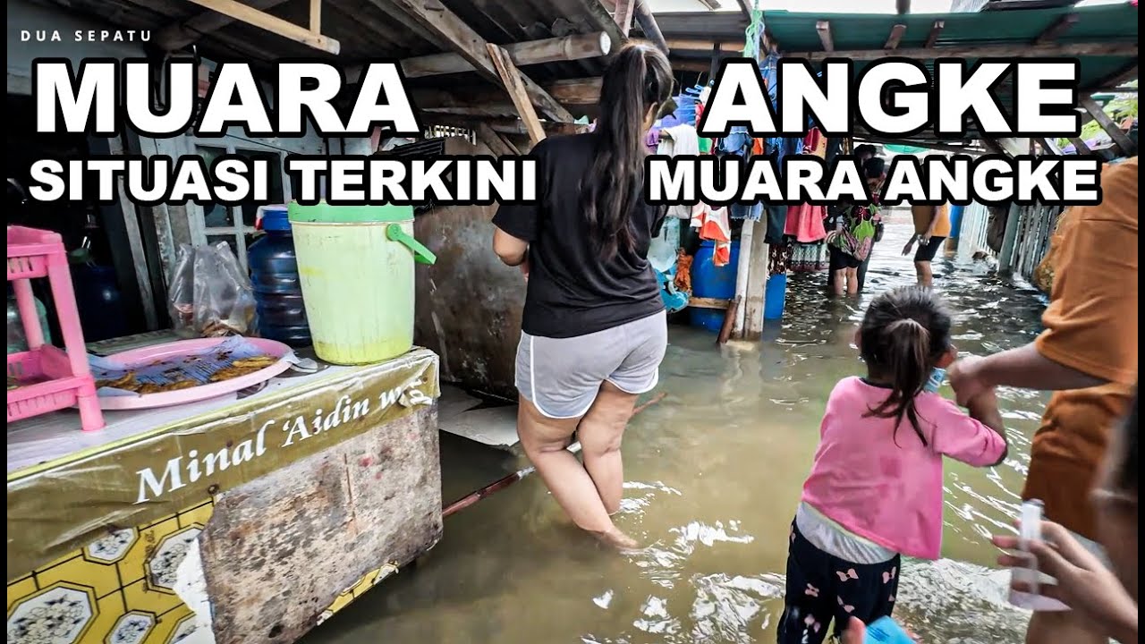SITUASI TERKINI ! TANGGUL LAUT JEBOL MUARA ANGKE SEPERTI LAUT