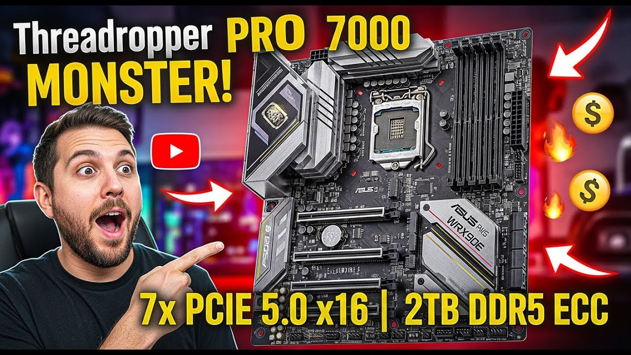 ASUS Pro WS WRX90E SAGE SE Motherboard | Threadripper PRO 7000, 7x