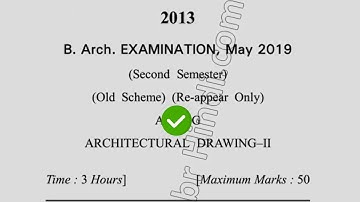 2018 Dcrust BARCH 2nd Sem Architectural Drawing Question Paper