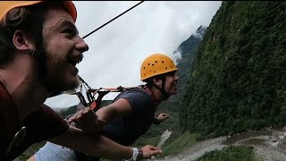 The Craziest Zipline Ever - Baños, Ecuador