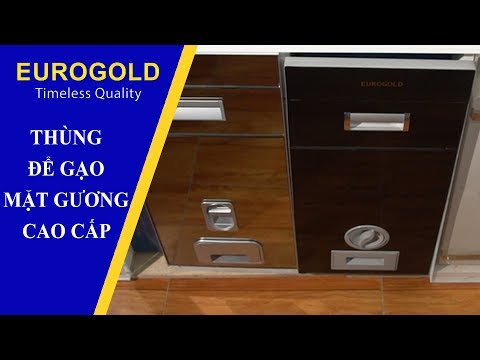 Video THÙNG ĐỂ GẠO MẶT GƯƠNG CAO CẤP - Phụ kiện tủ bếp... - youtube