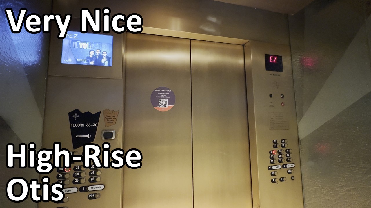 Very Nice 2001 Otis Traction Elevators at Sky Tower (High Rise ...