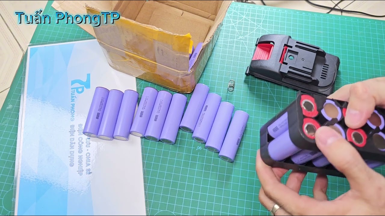 Đóng Pin 21700 Cho Máy Khoan Pin Dòng Xã Cao, 5S 2P