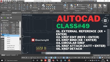 External Reference In AutoCAD | X Ref Bind | X-Ref Edit | Circular X Ref | AutoCAD Class 49