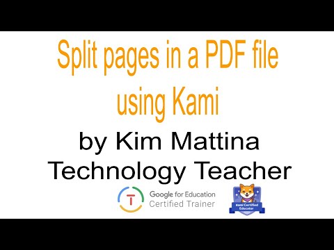 Split And Merge And Pdf File Using Kami Youtube