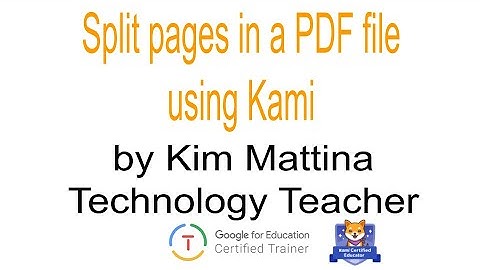 Split and Merge and PDF file using Kami