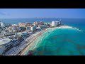 Cancun by Drone - Entire hotel zone aerial in 2K