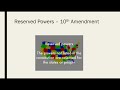 Reserved Powers and State Authority in the Tenth Amendment