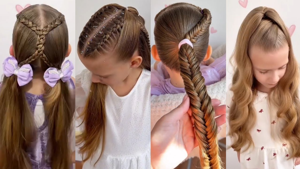 تسريحات شعر للبنات في العيد والمناسبات مع الضفائر سهلة وسريعة 2026دلعي ابنتك وخليها مميزة وشيك💕🌹💥