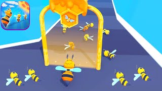 HONEYBEE RUSH game BEST MAX LEVEL 💕🌈👩🏻‍🦰🐝 Gameplay All Levels Walkthrough iOS Android New Game 3D screenshot 2