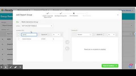iReady: Creating a New Report Group 1