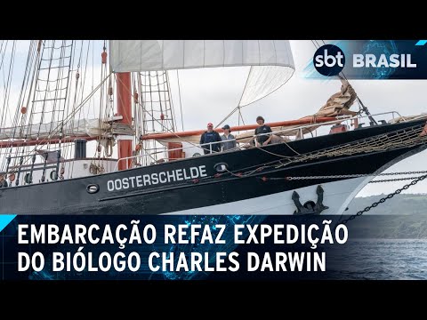 Video termina-viagem-de-navio-que-refaz-expedicao-historica-de-charles-darwin-sbt-brasil-27-04-24