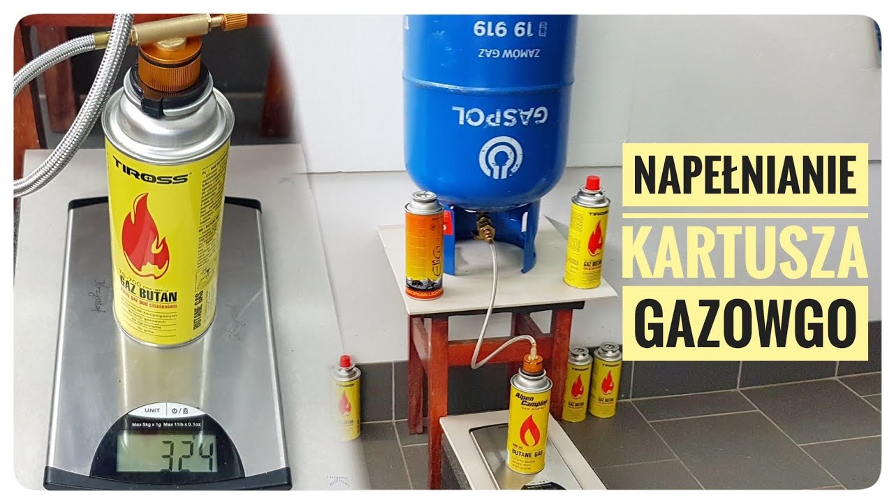 Заправка газового баллончика (227 мл) в походную печь или горелку