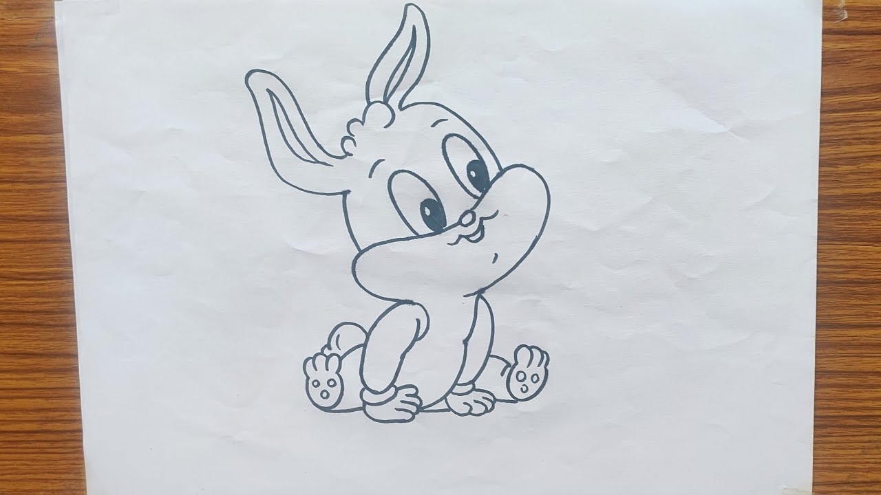 cute rabbit drawing, rabbit drawing step by step, rabbit drawing ...