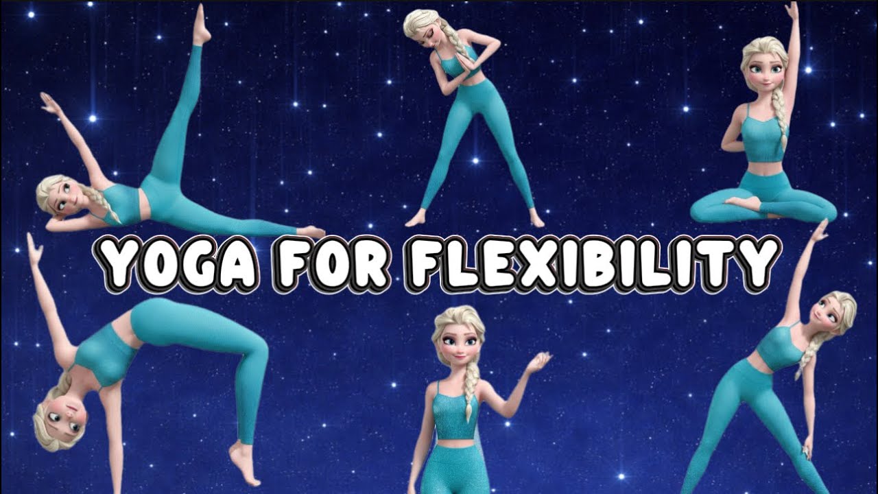 Cartoon Yoga | Kids Yoga at Home | Easy Lying  Down Yoga for Flexibility | Calm & Relaxation 