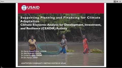 Adaptation Community Meeting: Supporting Planning and Financing for Climate Adaptation