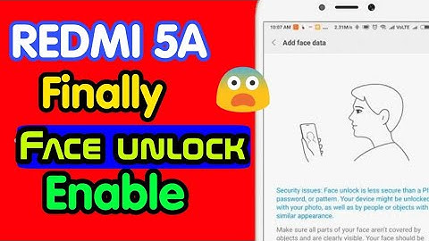 Redmi 5a Face unlock enable in miui 9.6.5 stable rom enjoy it