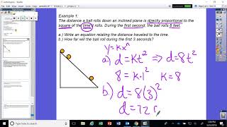 precalc1 9part1 Mathematical Modeling (direct, inverse, joint variation)