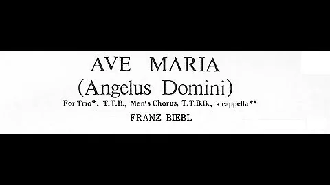 Biebl - Ave Maria (Angelus Domini) for Men's Choru...